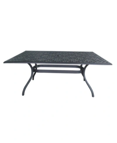 Noble House Caruba Cast Rectangular Table In Black