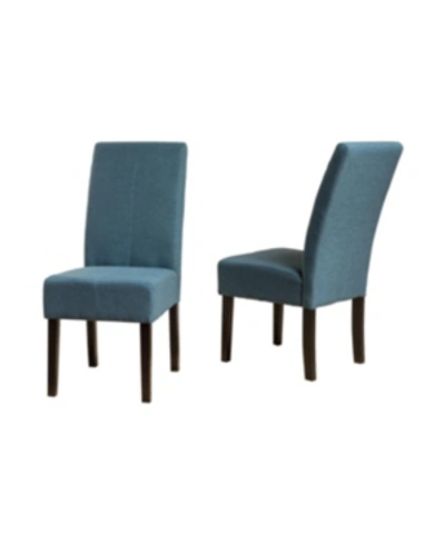 Noble House Pertica Dining Chairs, Set Of 2 In Blue