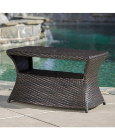 Noble House Berkeley Outdoor Side Table In Gray