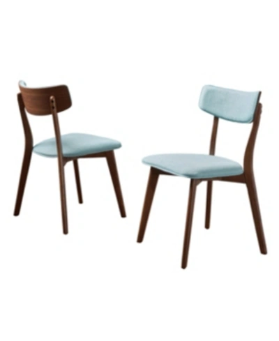 Noble House Abrielle Dining Chairs, Set Of 2 In Mint