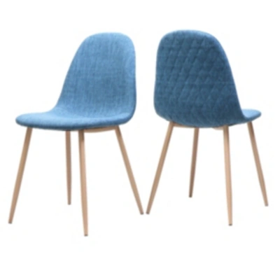 Noble House Caden Dining Chairs (set Of 2) In Blue