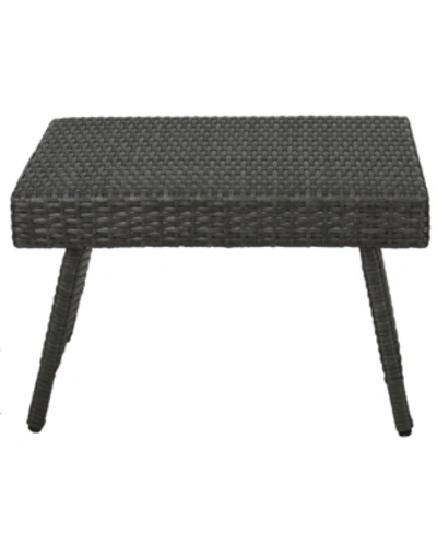 Noble House Anthony Outdoor Folding Side Table In Gray