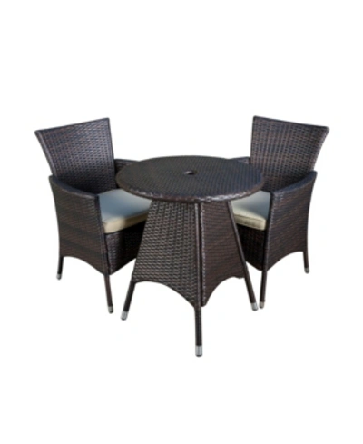 Noble House Melissa Bistro Set In Dark Brown