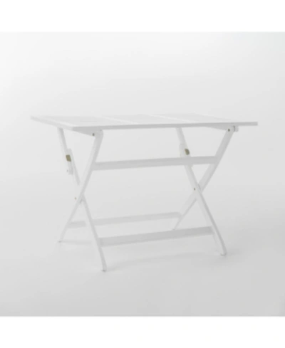 Noble House Positano Outdoor Foldable Dining Table In White