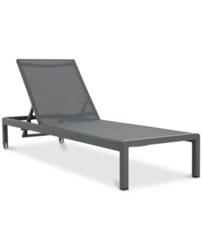 Noble House Westlake Outdoor Chaise Lounge In Grey
