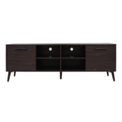 Noble House Dontae Mid Century Modern Tv Stand In Walnut