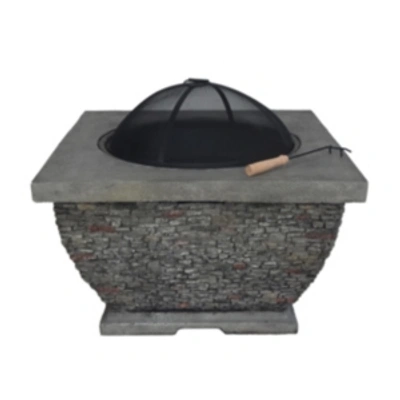 Noble House Mia Outdoor Fire Pit In Grey