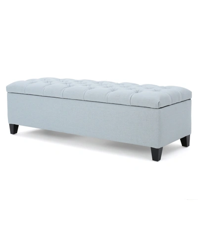 Noble House Paxon Storage Bench In Light Blue
