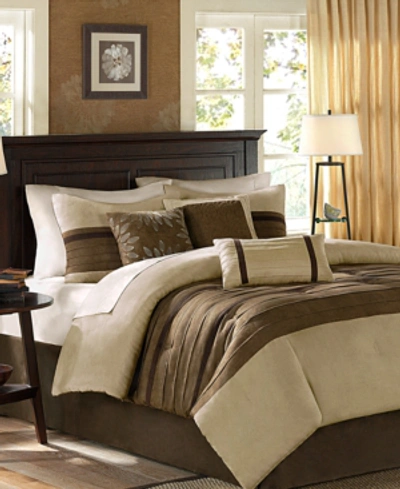 Madison Park Palmer Microsuede 7-pc. King Comforter Set Bedding In Natural