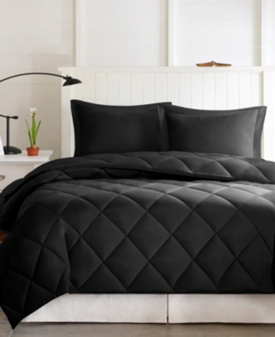 Madison Park Larkspur Reversible 2-pc. Comforter Set, Twin/twin Xl In Black