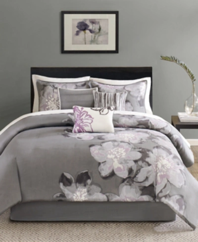 Madison Park Serena 7-pc. Queen Comforter Set Bedding In Grey