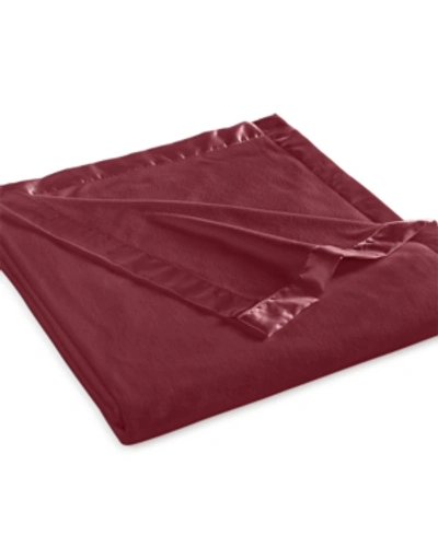 Martha Stewart Collection Soft Fleece Queen Blanket In Scarlet ModeSens