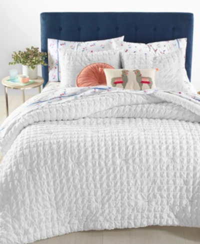 Martha Stewart Collection Closeout! Whim By  Seersucker 2-pc. Twin/twin Xl Comforter Set, Created For In White