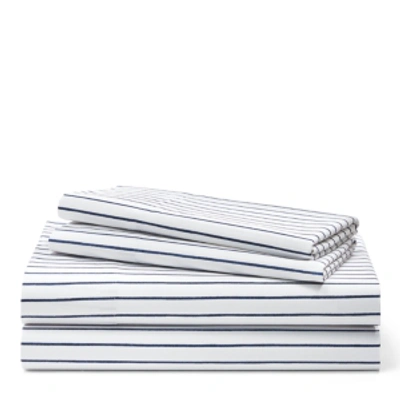 Lauren Ralph Lauren Spencer Stripe Sheet Set, Queen Bedding In Navy