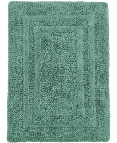 Hotel Collection Cotton Reversible 27" X 48" Bath Rug In Jade