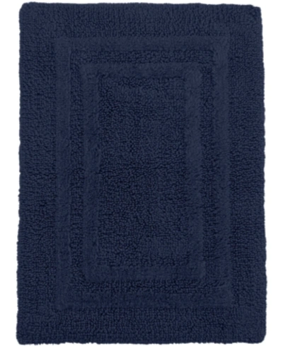 Hotel Collection Cotton Reversible 27" X 48" Bath Rug In Midnight