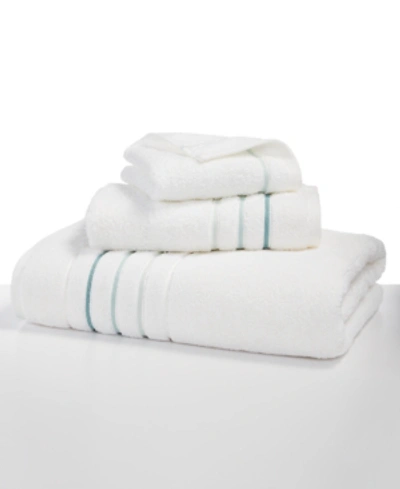 Hotel Collection Ultimate Microcotton Borderline Washcloth, 13" X 13" , Exclusively At Macy's In Green