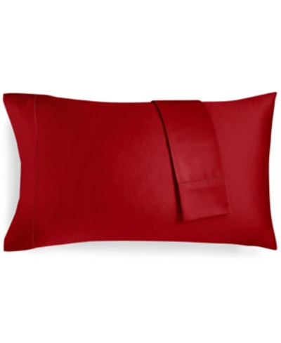 Charter Club Damask 100% Supima Cotton 550 Thread Count Pillowcase Pair, Standard, Created For Macy's Bedding In Red Currant