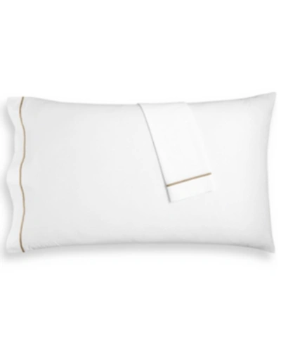 Hotel Collection Italian Percale 100% Cotton Pillowcase Pair, Standard, Created For Macy's In Champagne