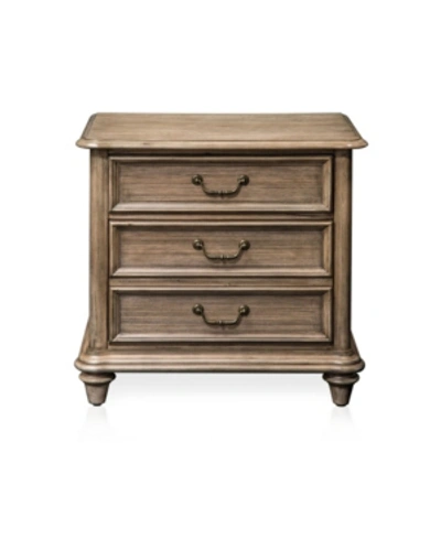 Furniture Of America Bartrand 3-drawer Nightstand In Grey