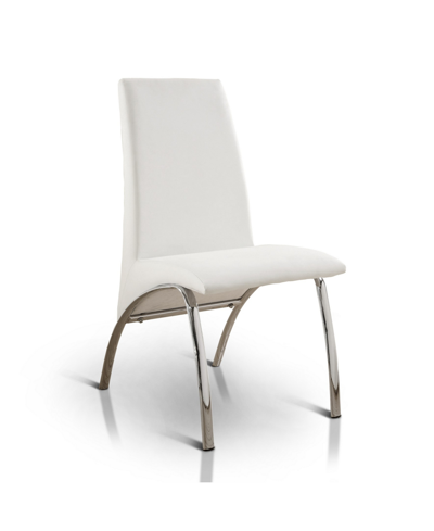 Furniture Of America Duell Flared Dining Chair In White