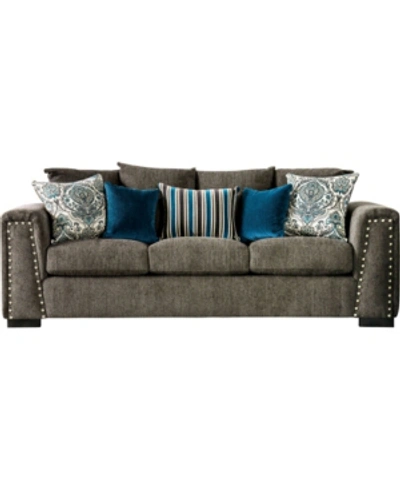 Furniture Of America Tukwila Upholstered Sofa In Slate