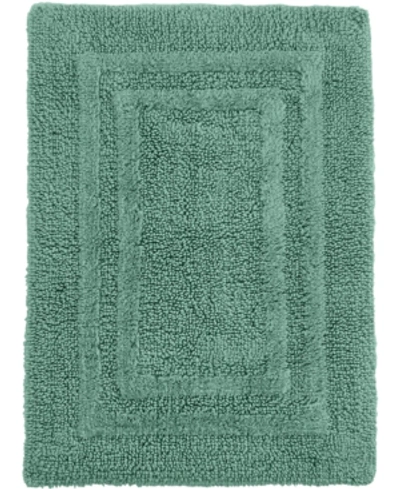 Hotel Collection 100% Cotton Reversible Bath Rug, 18" X 25", Exclusively At Macy's In Jade