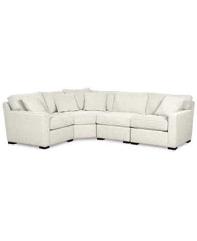 Furniture Radley Fabric 4-piece Sectional Sofa, Created For Macy's In Heavenly Oyster White