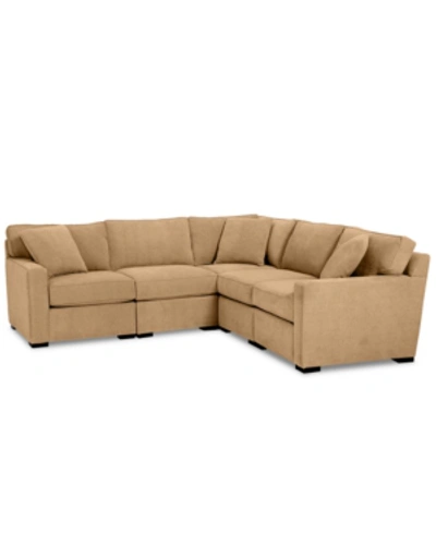 Furniture Radley Fabric 5-pc. Sectional Sofa With Corner Piece, Created For Macy's In Heavenly Caramel Tan