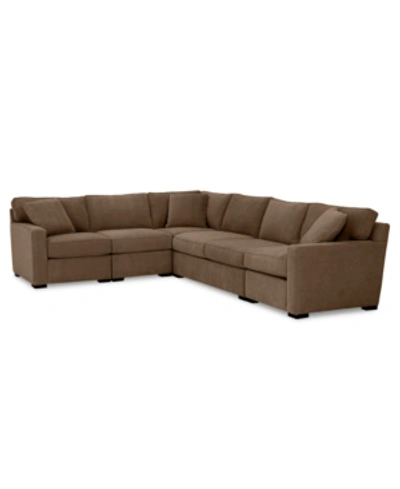 Furniture Radley 5-pc. Fabric Sectional Sofa, Created For Macy's In Heavenly Cafe