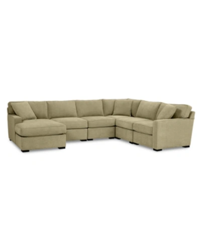 Furniture Radley Fabric 6-pc. Chaise Sectional With Corner, Created For Macy's In Heavenly Apple Green