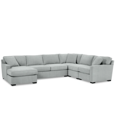 Furniture Radley 5-pc. Fabric Chaise Sectional Sofa With Corner Piece, Created For Macy's In Heavenly Cinder