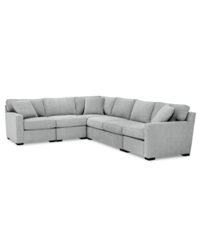 Furniture Radley 5-pc. Fabric Sectional Sofa, Created For Macy's In Heavenly Cinder