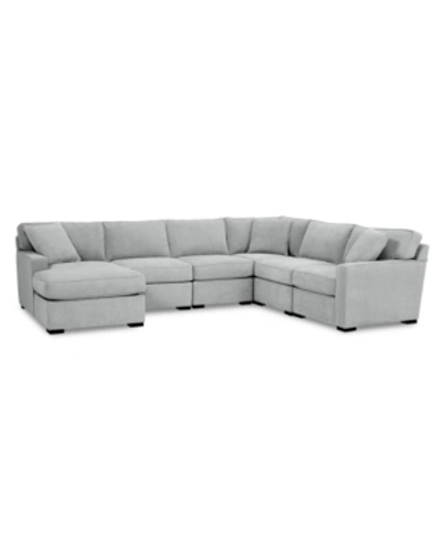 Furniture Radley Fabric 6-pc. Chaise Sectional With Corner, Created For Macy's In Heavenly Cinder Grey