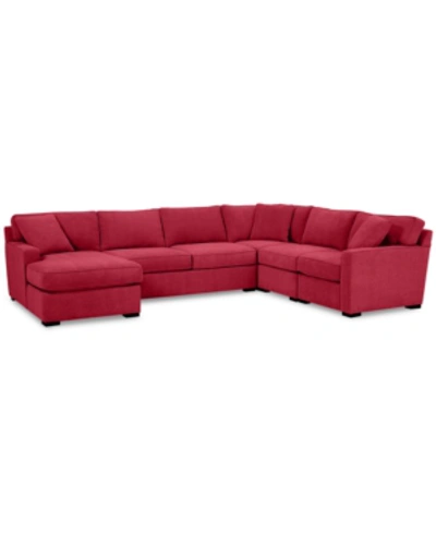 Furniture Radley 5-pc. Fabric Chaise Sectional Sofa With Corner Piece, Created For Macy's In Heavenly Mulberry