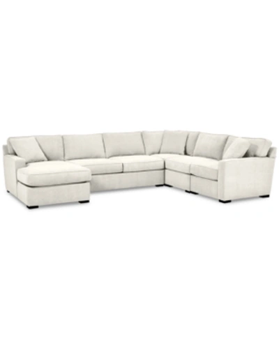 Furniture Radley 5-pc. Fabric Chaise Sectional Sofa With Corner Piece, Created For Macy's In Heavenly Oyster