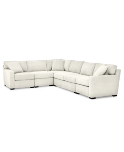 Furniture Radley 5-pc. Fabric Sectional Sofa, Created For Macy's In Heavenly Oyster