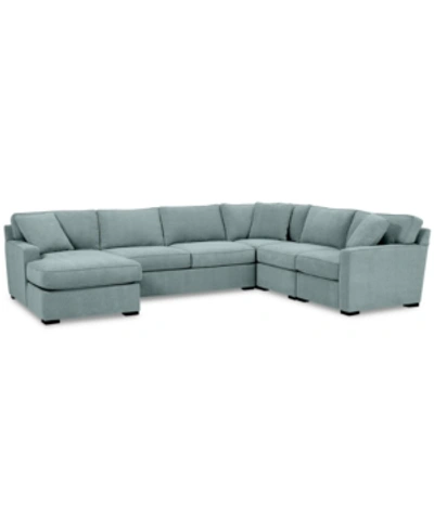 Furniture Radley 5-pc. Fabric Chaise Sectional Sofa With Corner Piece, Created For Macy's In Heavenly Robinsegg