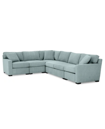 Furniture Radley 5-pc. Fabric Sectional Sofa, Created For Macy's In Heavenly Robinsegg