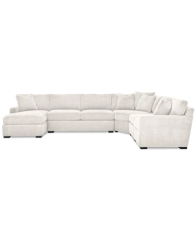 Furniture Radley 5-piece Fabric Chaise Sectional Sofa, Created For Macy's In Heavenly Oyster White