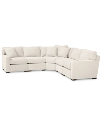 Furniture Radley Fabric 5-piece Sectional Sofa, Created For Macy's In Heavenly Oyster White