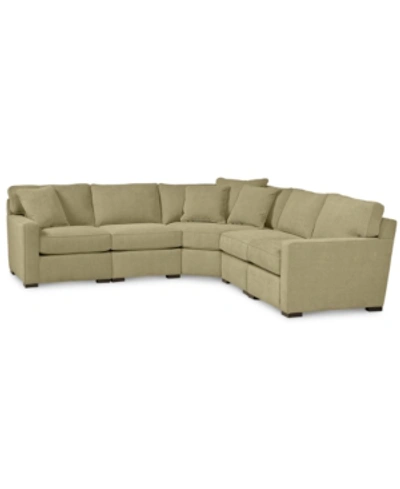 Furniture Radley Fabric 5-piece Sectional Sofa, Created For Macy's In Heavenly Apple Green