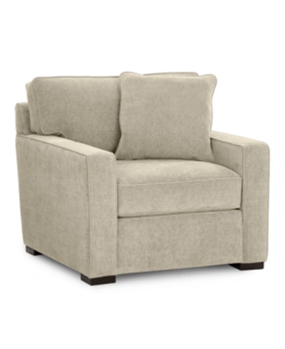 Furniture Radley 38" Fabric Armchair, Created For Macy's In Heavenly Chrome Beige
