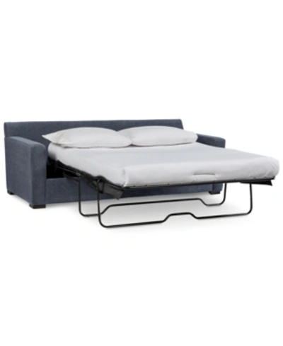 Furniture Radley 86" Fabric Queen Sleeper Sofa Bed, Created For Macy's In Heavenly Naval Blue