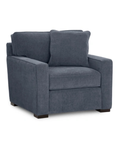 Furniture Radley 38" Fabric Armchair, Created For Macy's In Heavenly Naval Blue