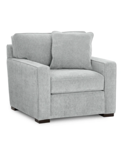 Furniture Radley 38" Fabric Armchair, Created For Macy's In Heavenly Cinder Grey