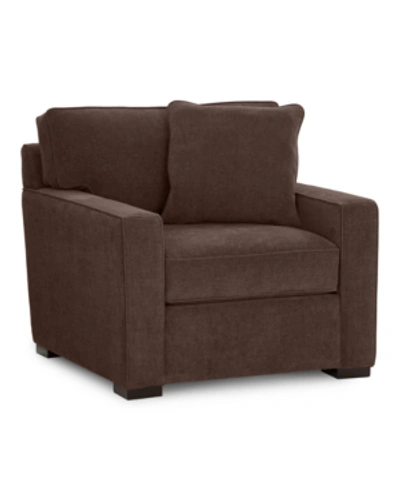Furniture Radley 38" Fabric Armchair, Created For Macy's In Heavenly Java Brown