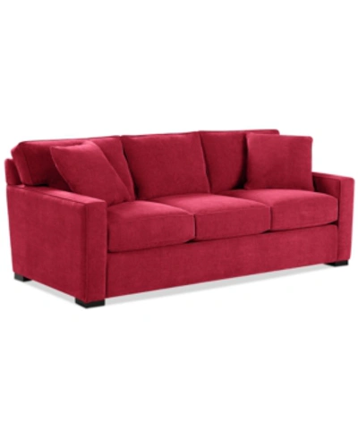 Furniture Radley 86" Fabric Sofa, Created For Macy's In Heavenly Mulberry Red