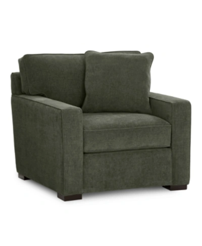Furniture Radley 38" Fabric Armchair, Created For Macy's In Heavenly Olive Green