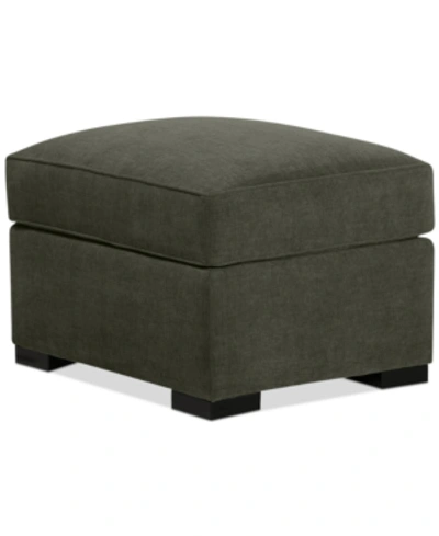 Furniture Radley 32" Fabric Ottoman, Created For Macy's In Heavenly Olive Green